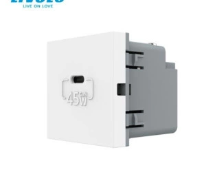 Modul priza simpla USB tip C, Alb, Livolo