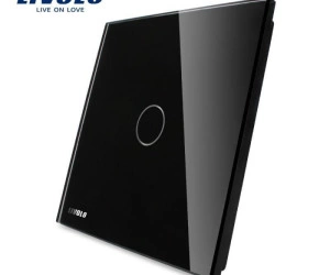 Panou întrerupător simplu, Negru, Livolo