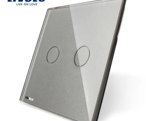 Panou întrerupător dublu, Gri, Livolo