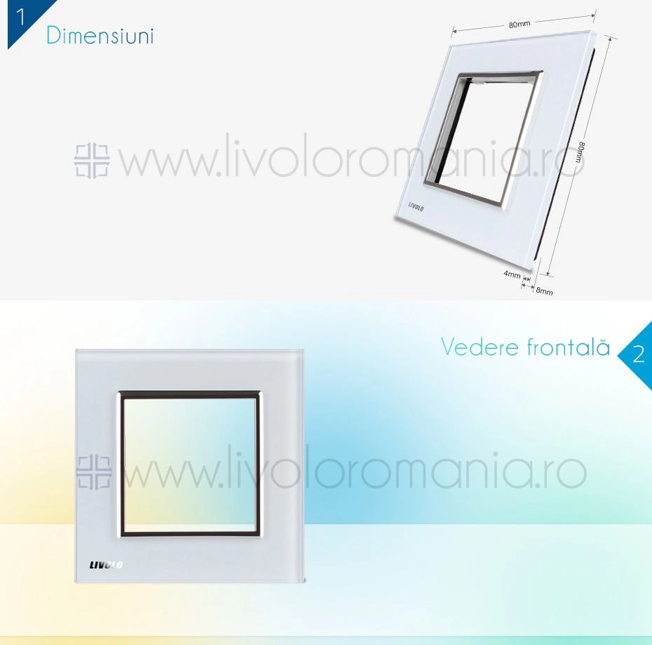 Ramă Priză Simplă, Auriu, Livolo