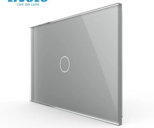 Panou simplu de sticla, standard italian, 3M, Gri, Livolo