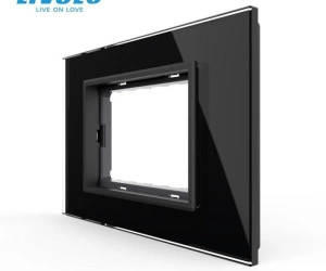 Rama de sticla, standard italian, 3M, Negru, Livolo