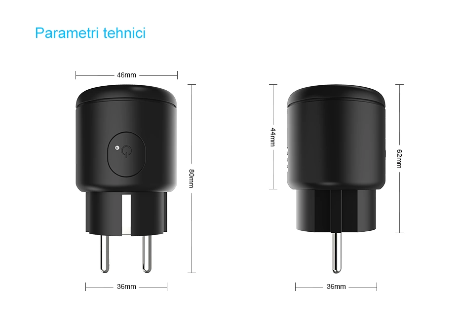 Priza inteligenta plug-in WiFi, control aplicatie, Livolo, Livolo