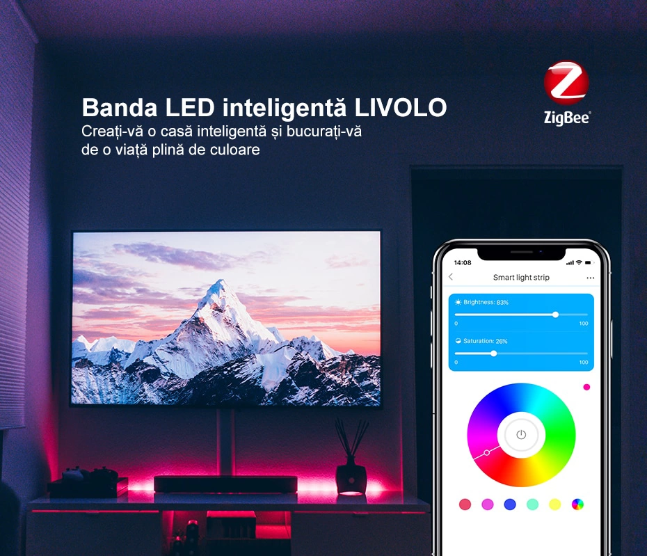 Banda LED Smart 2m, WiFi, 5050 RGB, Livolo