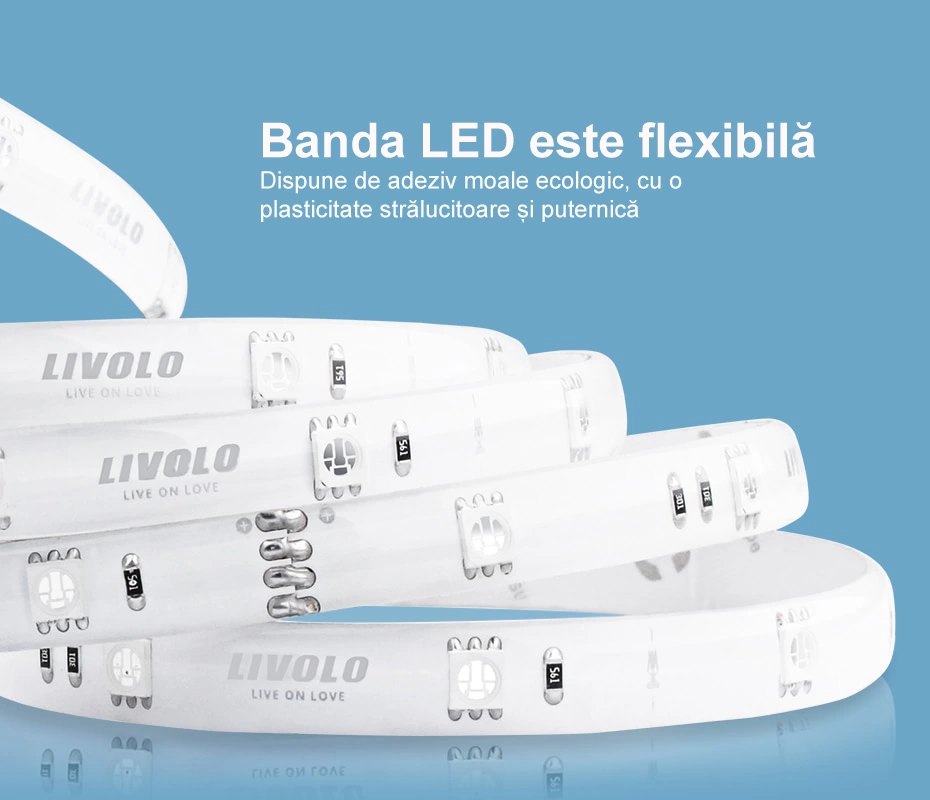 Banda LED Smart 2m, WiFi, 5050 RGB, Livolo