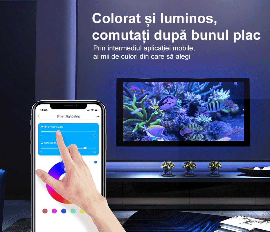 Banda LED Smart 2m, WiFi, 5050 RGB, Livolo