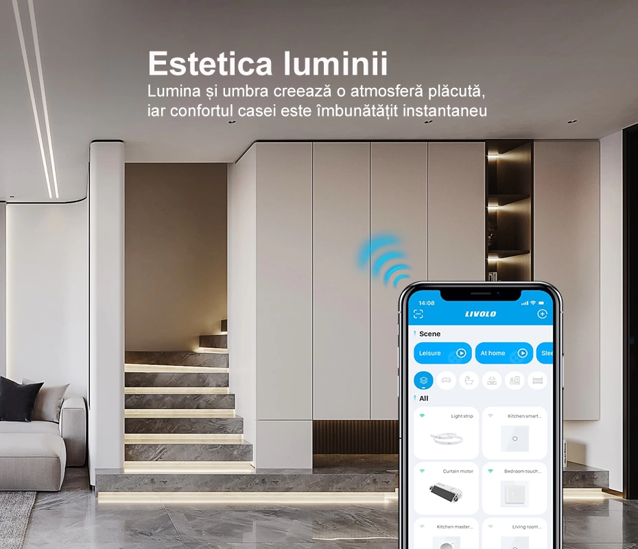 Banda LED Smart 2m, WiFi, 5050 RGB, Livolo