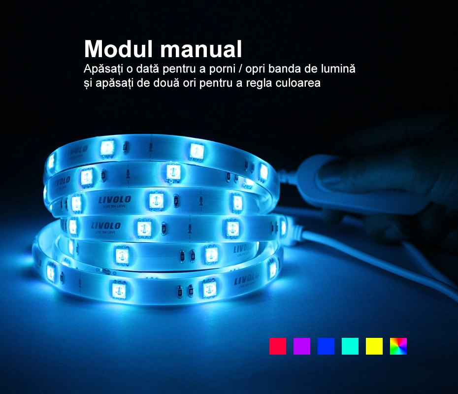 Banda LED Smart 2m, WiFi, 5050 RGB, Livolo